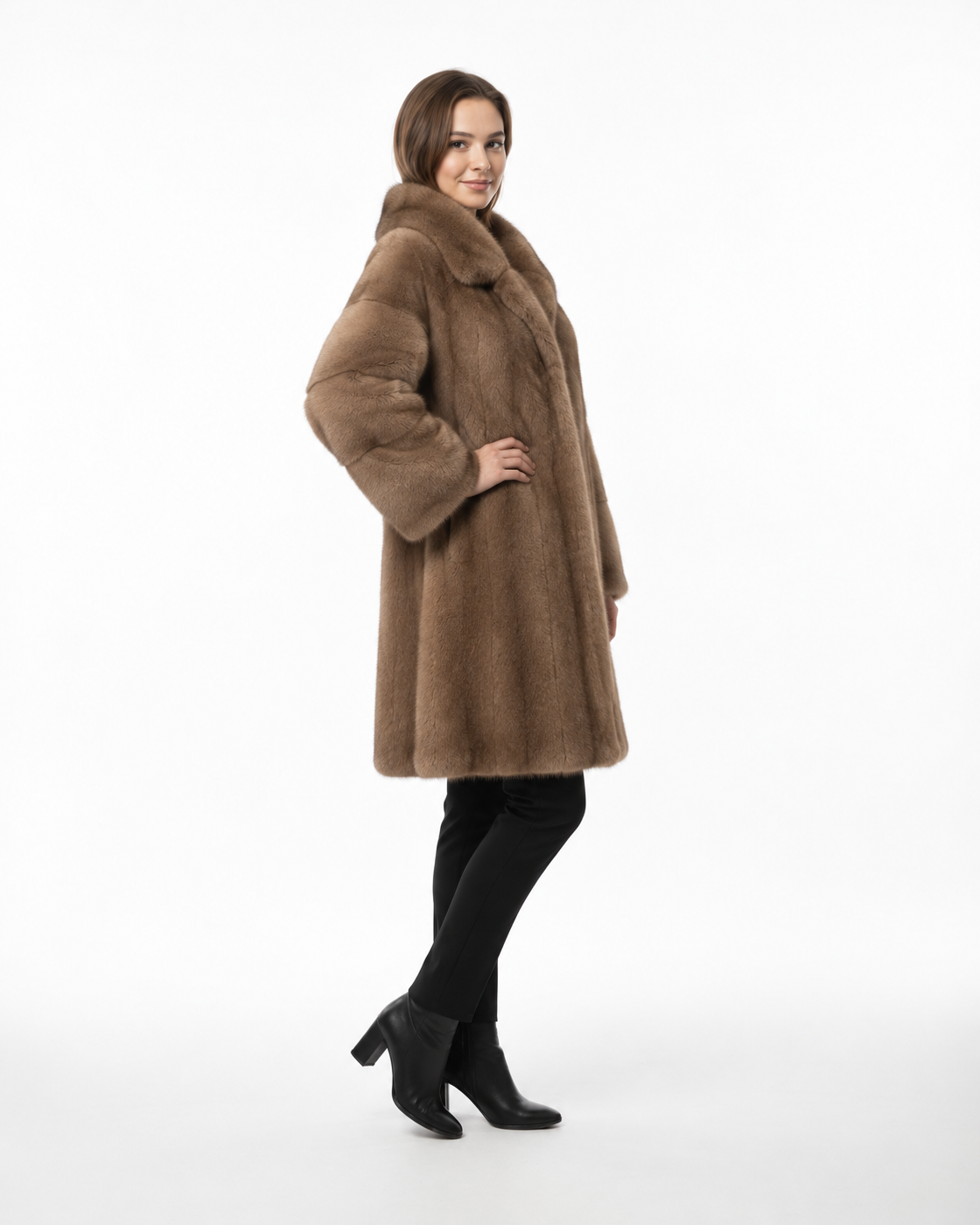 Шуба Эмма из норки А22-55012 (пастель 44)