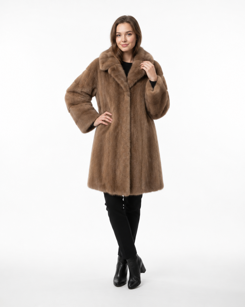 Шуба Эмма из норки А22-55012 (пастель 44)