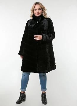 Пальто трапеция из овчины 01, Feliz Furs