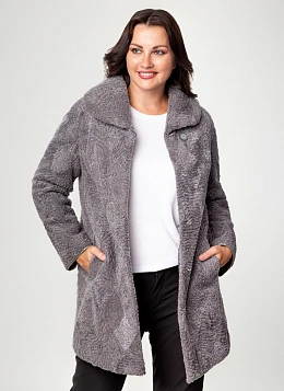 Пальто прямое из овчины 01, Anna Romanova furs