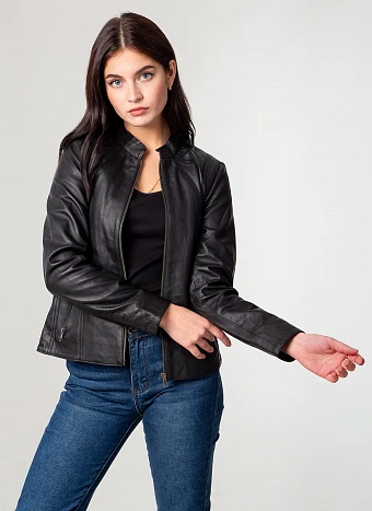 Приталенные женские кожаные куртки - купить в Москве недорого в интернет-магазине: каталог, цена