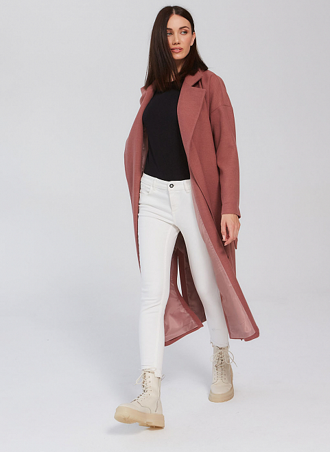 camel side split formal midaxi coat