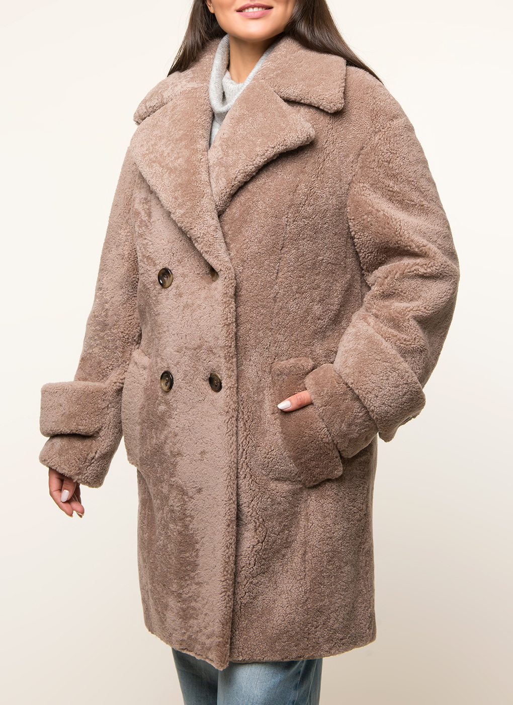 Пальто прямое из овчины 03, Aliance Fur