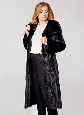 Норковая шуба Кармен длинная 01, Fur Fashion Industry
